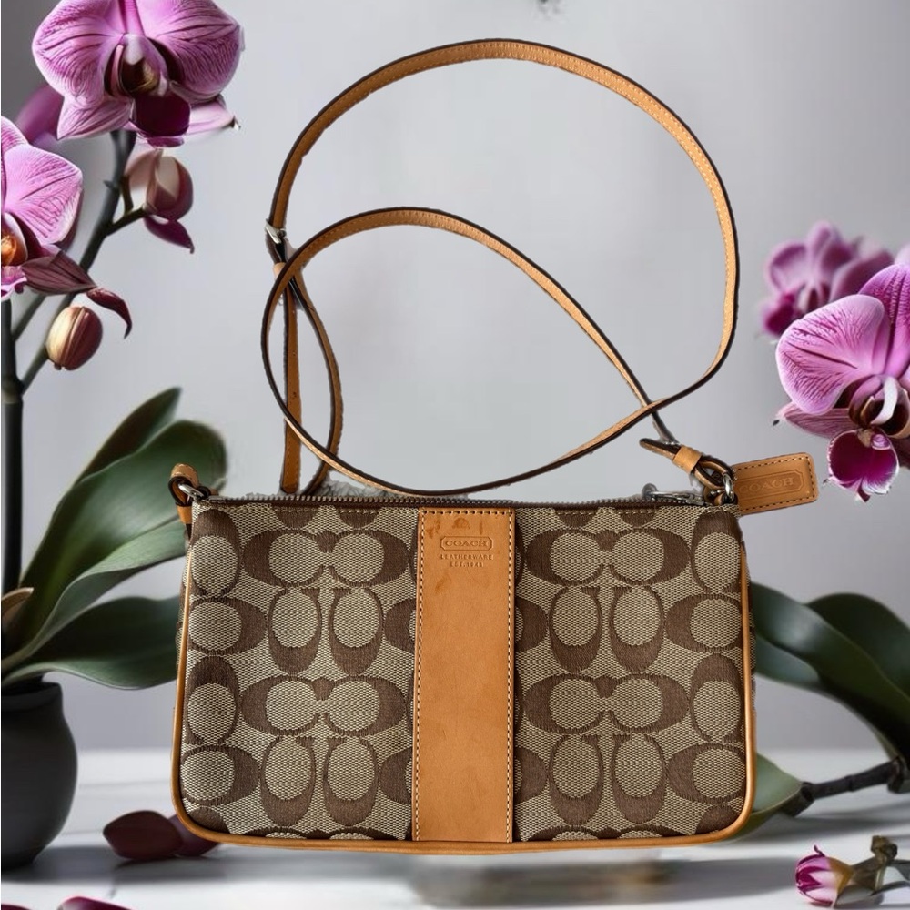 Coach Tan and Brown crossbody Women's Bag